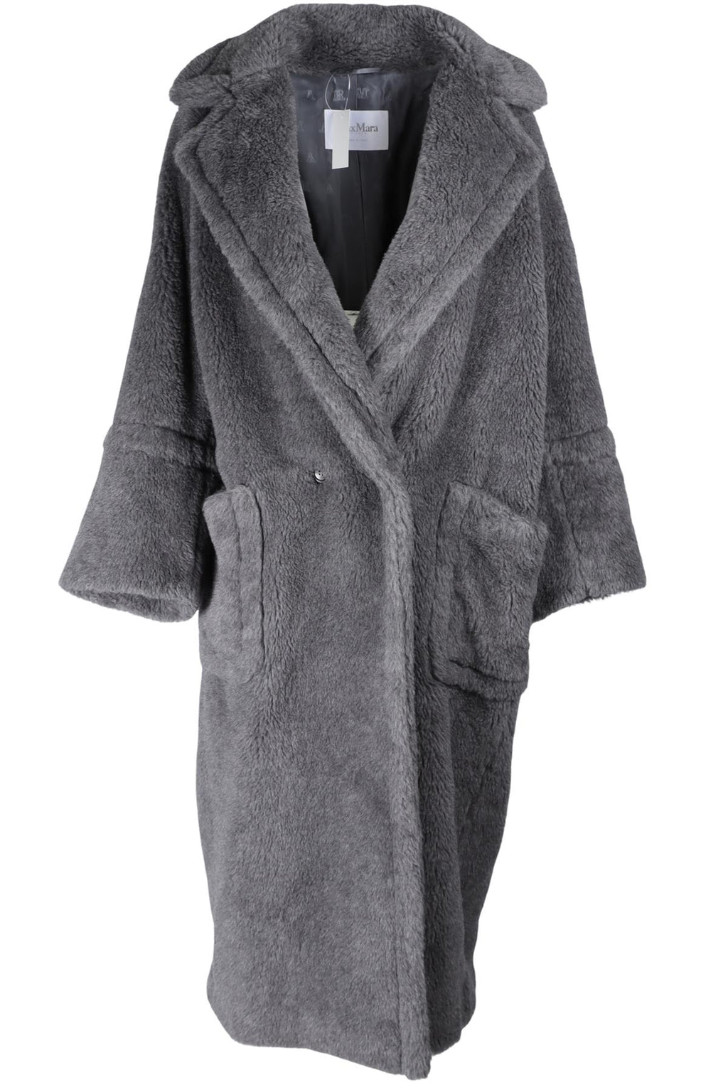 MAX MARA GREY KADIAK WOOL TEDDY COAT XSMALL | nikkibradford