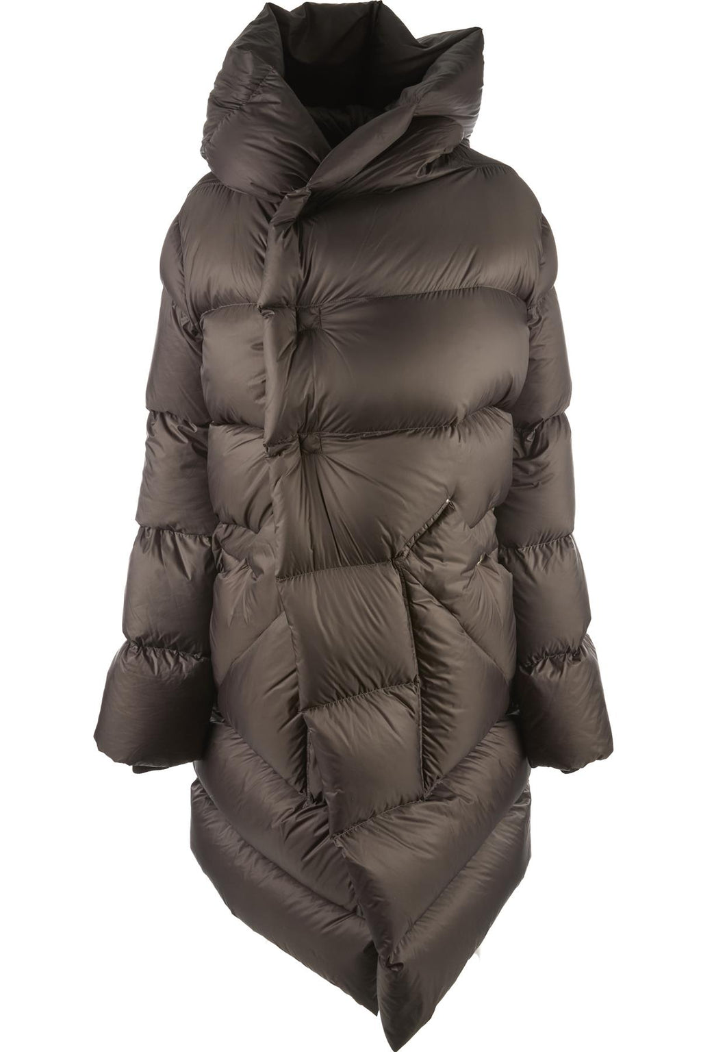 RICK OWENS GREY PADDED DOWN COAT IT 38 UK 6 | nikkibradford
