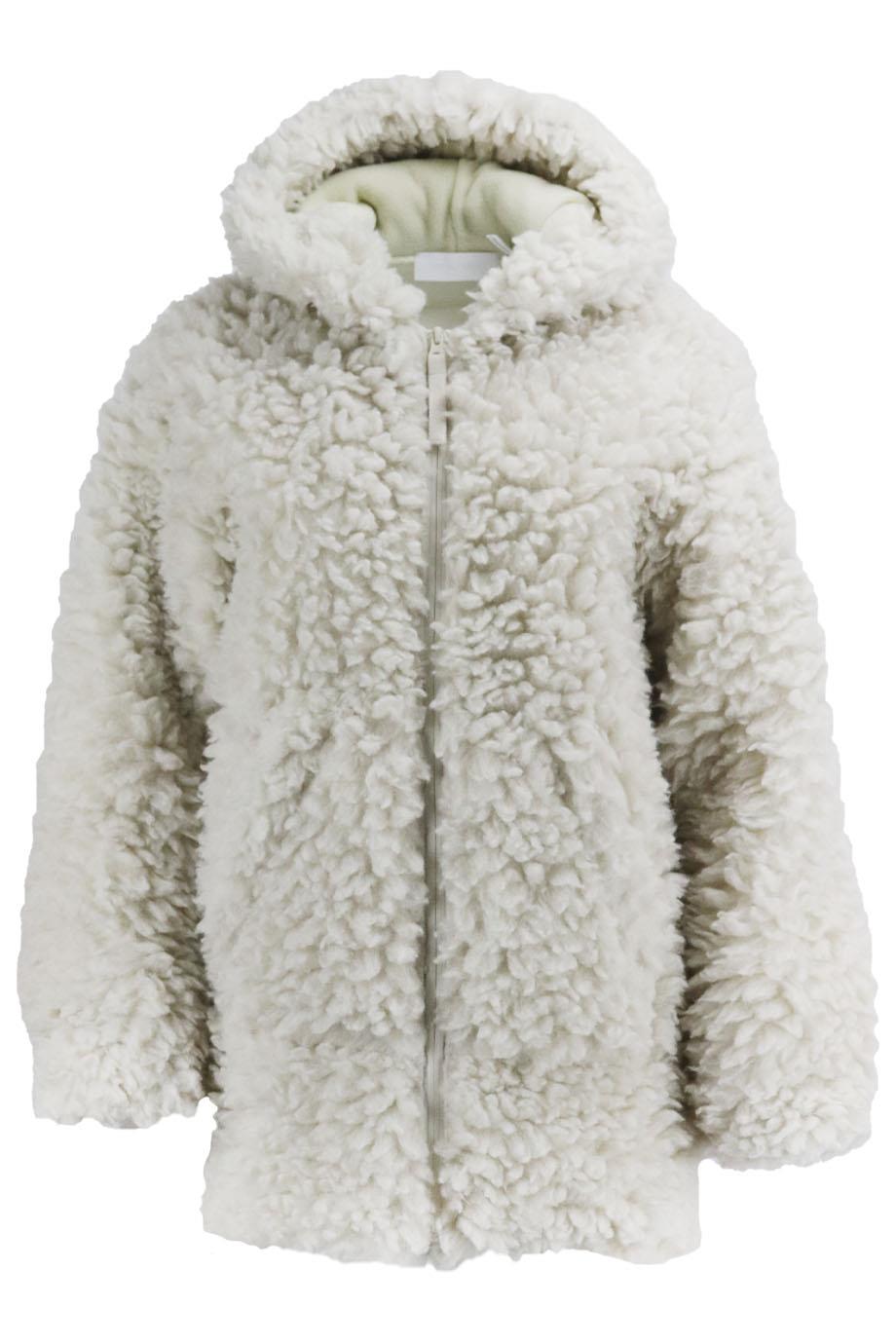 Shearling Lang Coat HELMUT LANG HOODED FAUX SHEARLING COAT XSMALL