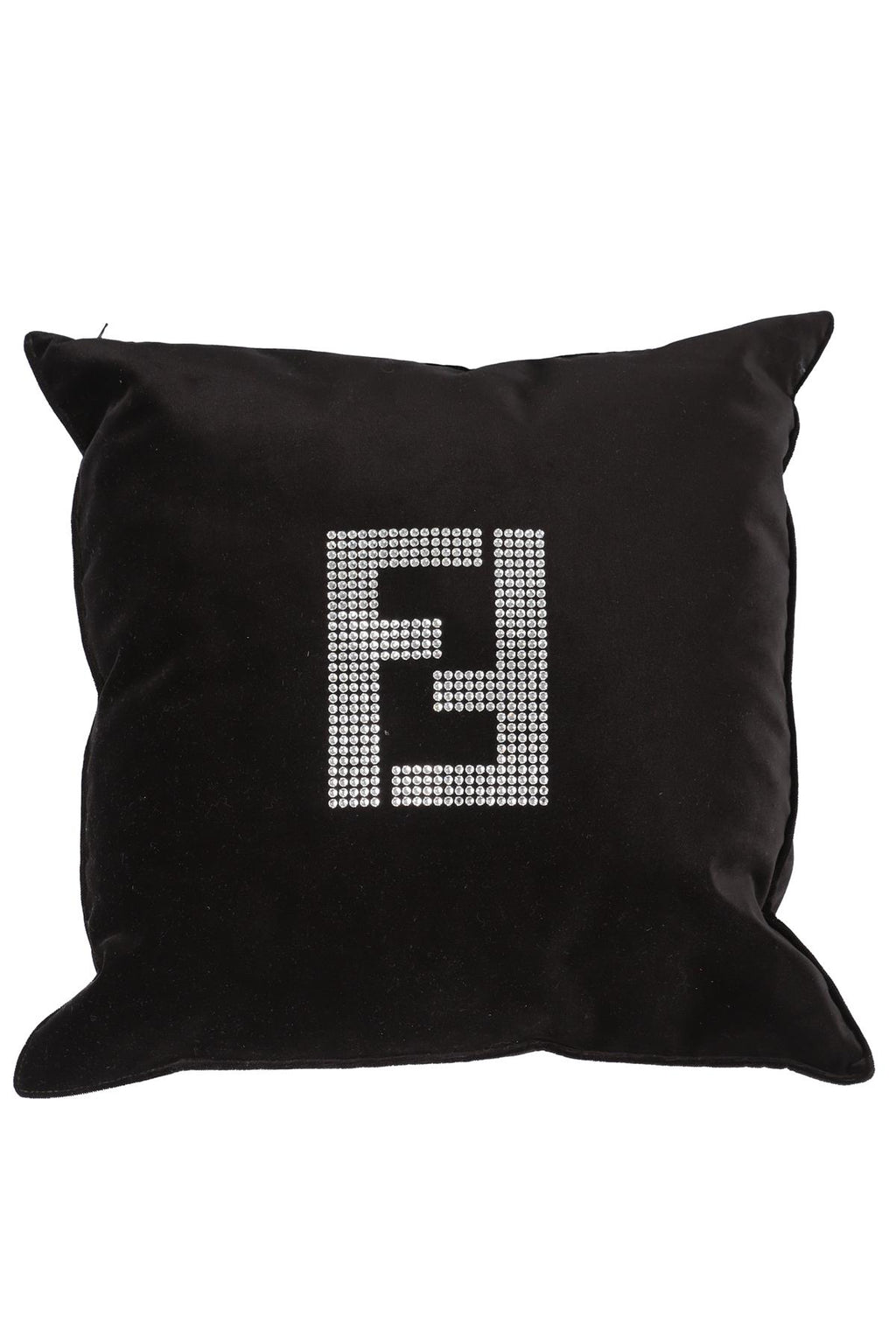 FENDI BLACK FF CRYSTAL AND VELVET CUSHION | nikkibradford