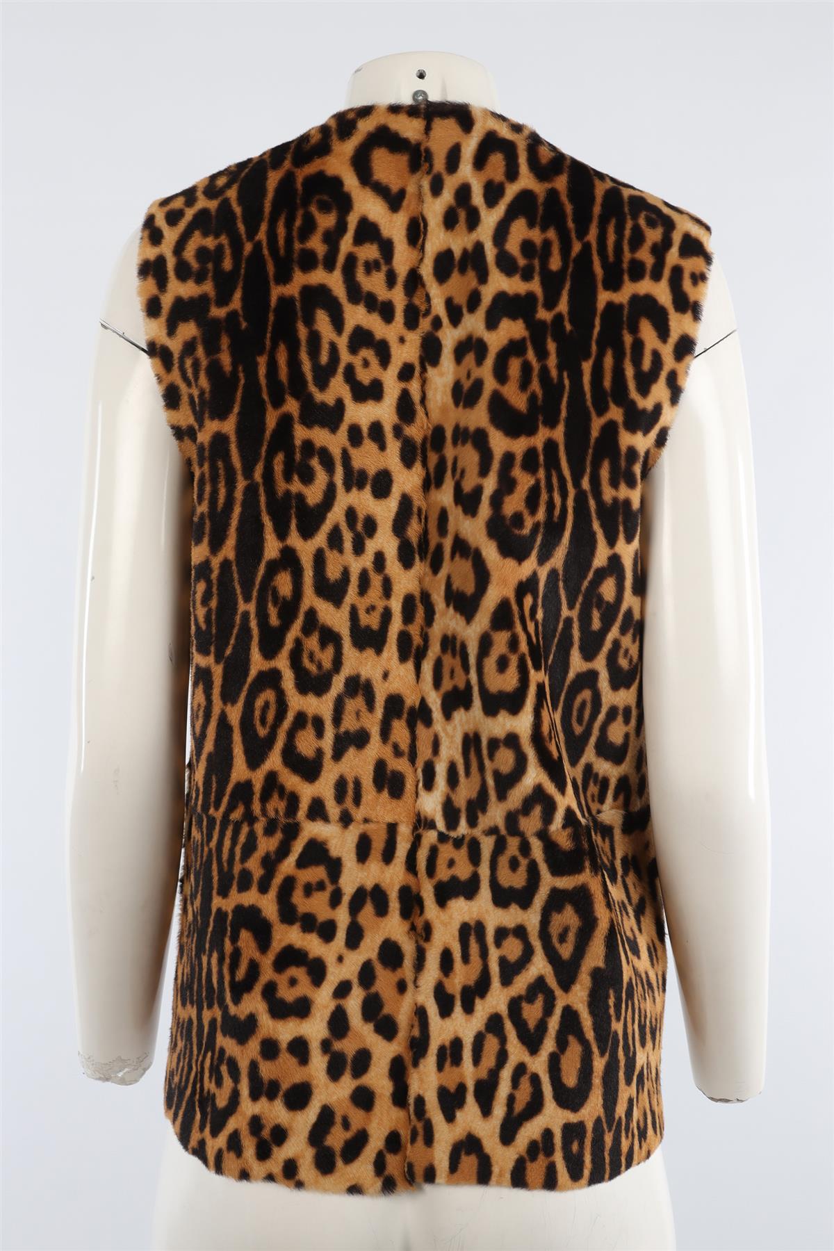 FURLING BY GIANI BROWN FUR GILET MEDIUM