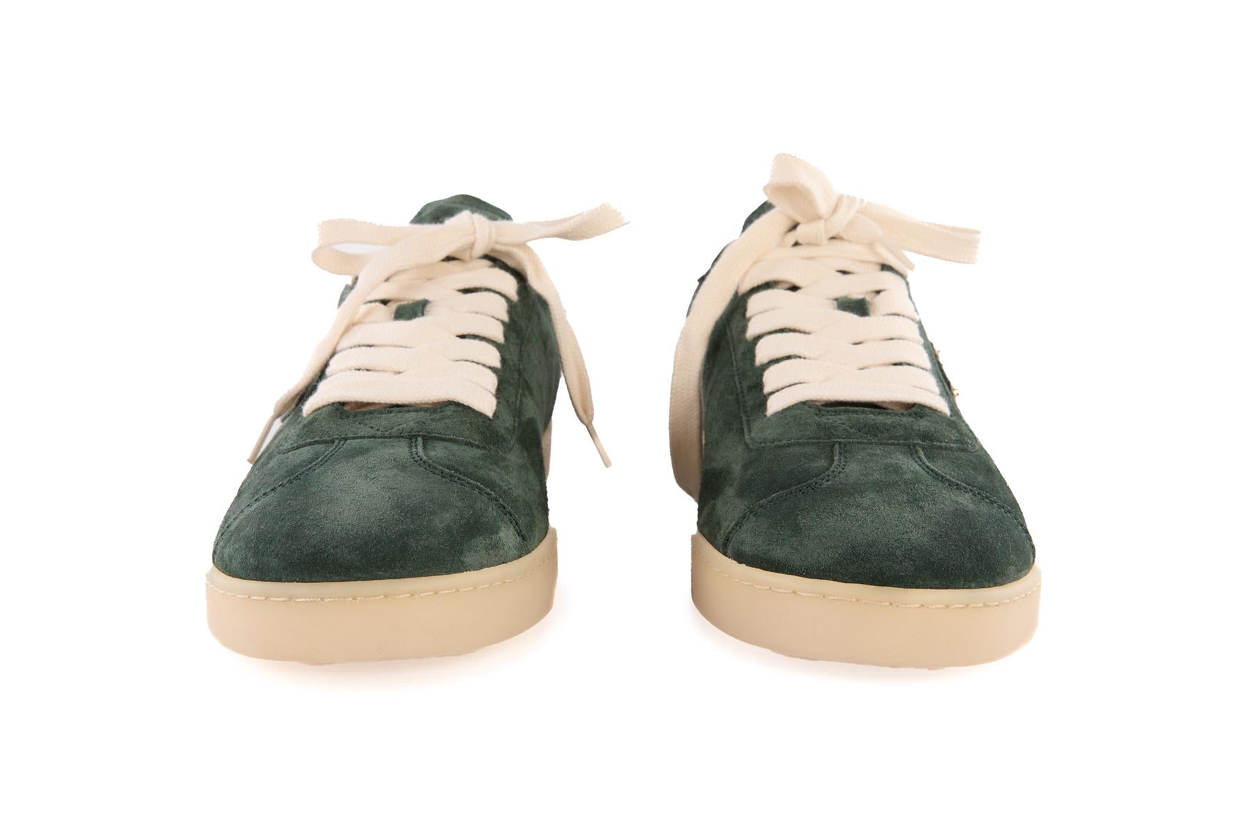 PRADA GREEN MEN'S LANE SUEDE SNEAKERS EU 43.5 UK 9.5 US 10.5