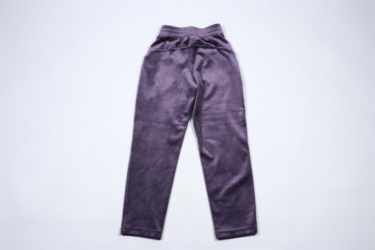 LULULEMON PURPLE VELVET PANTS XX-SMALL