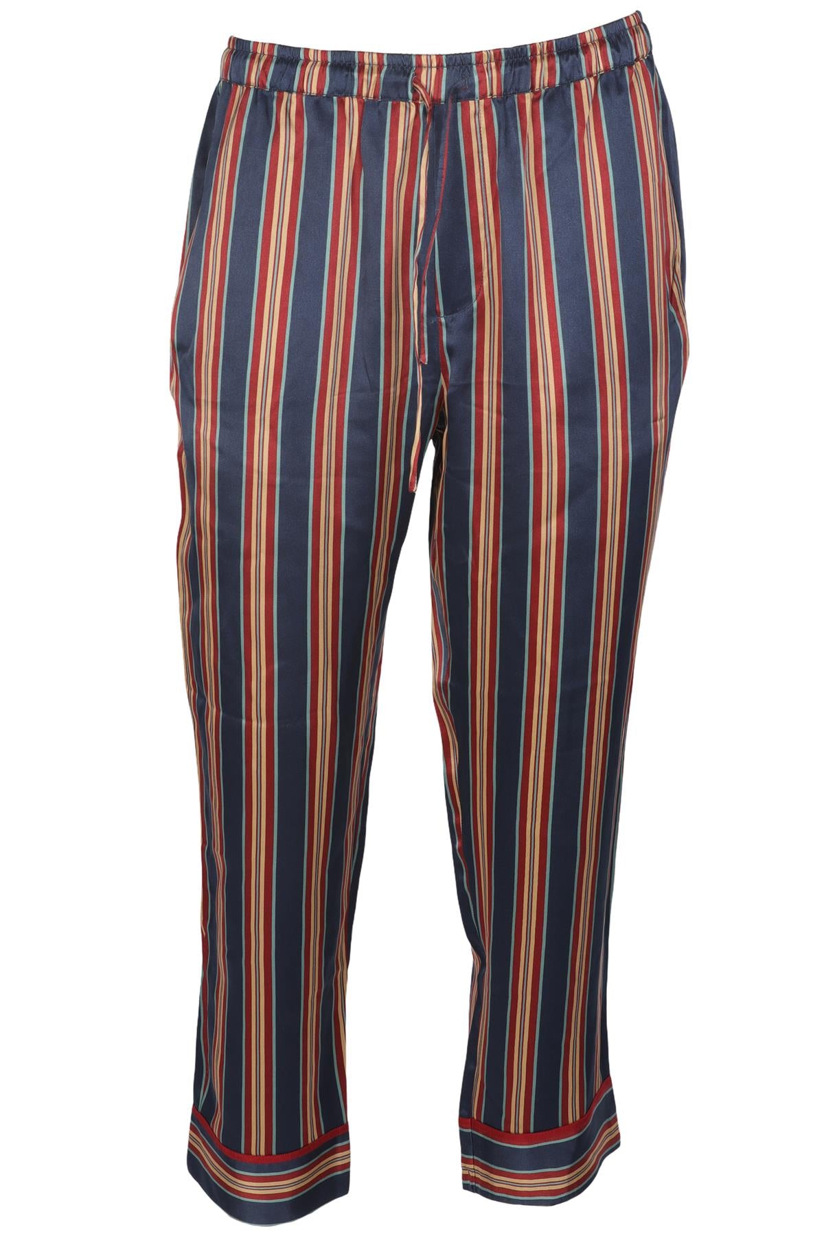 ASCENO MULTI SILK STRAIGHT LEG PANTS MEDIUM