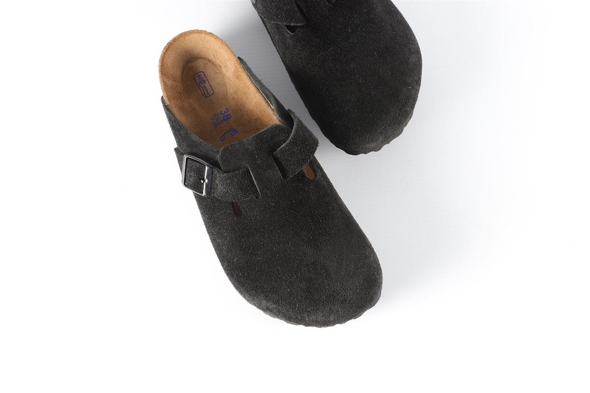 BIRKENSTOCK BLACK SUEDE MULES EU 38 UK 5 US 8