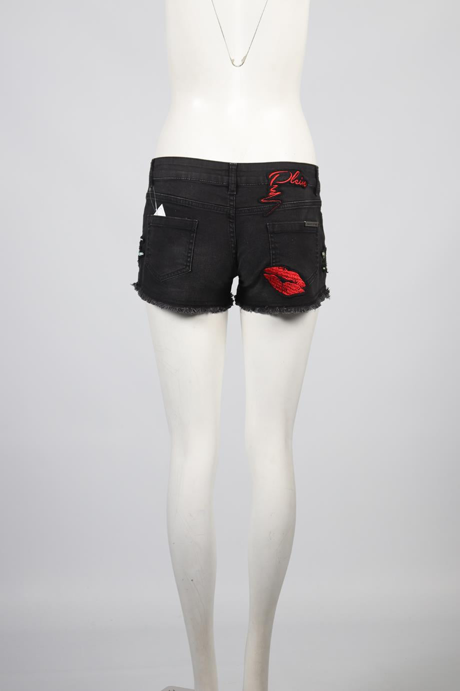 PHILIPP PLEIN LOW RISE DENIM SHORTS W27 UK 8-10
