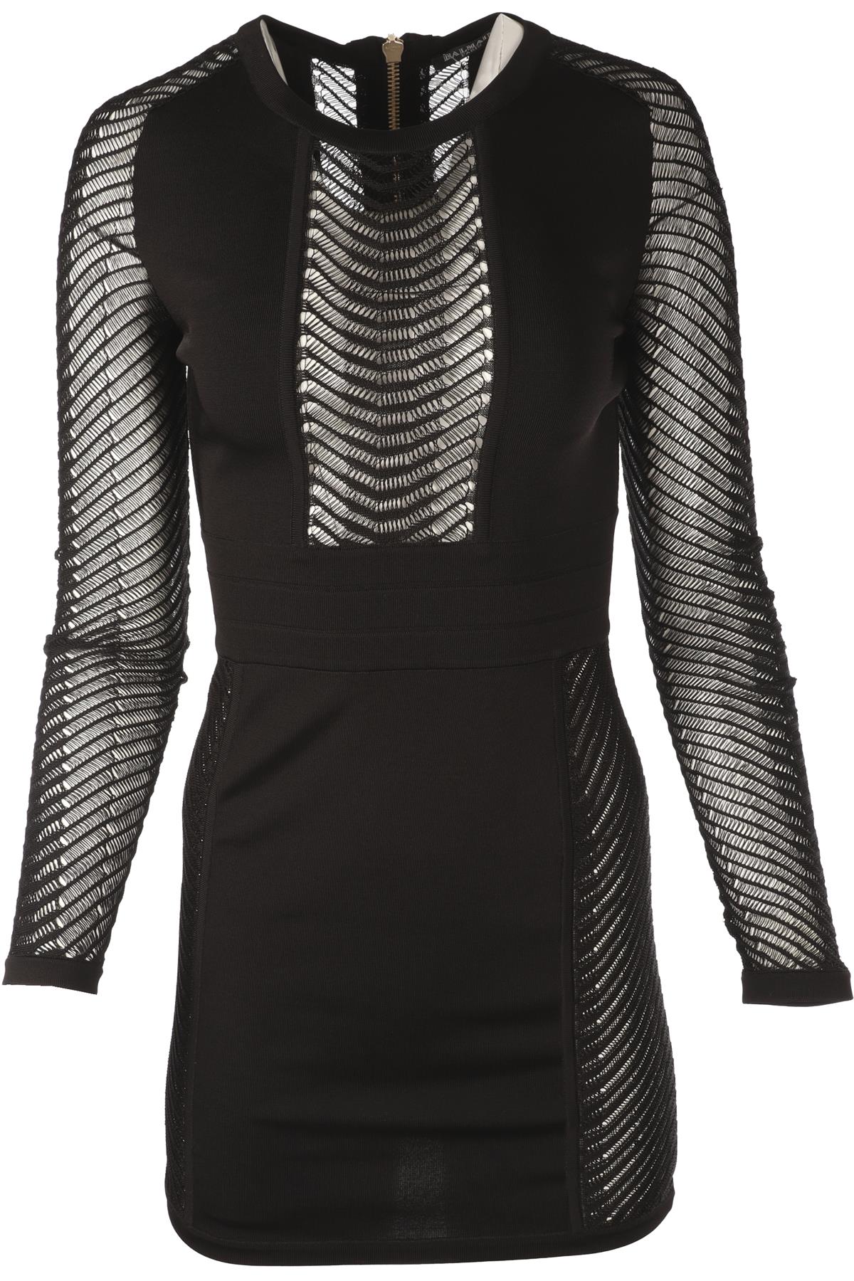 BLACK KNIT MINI DRESS