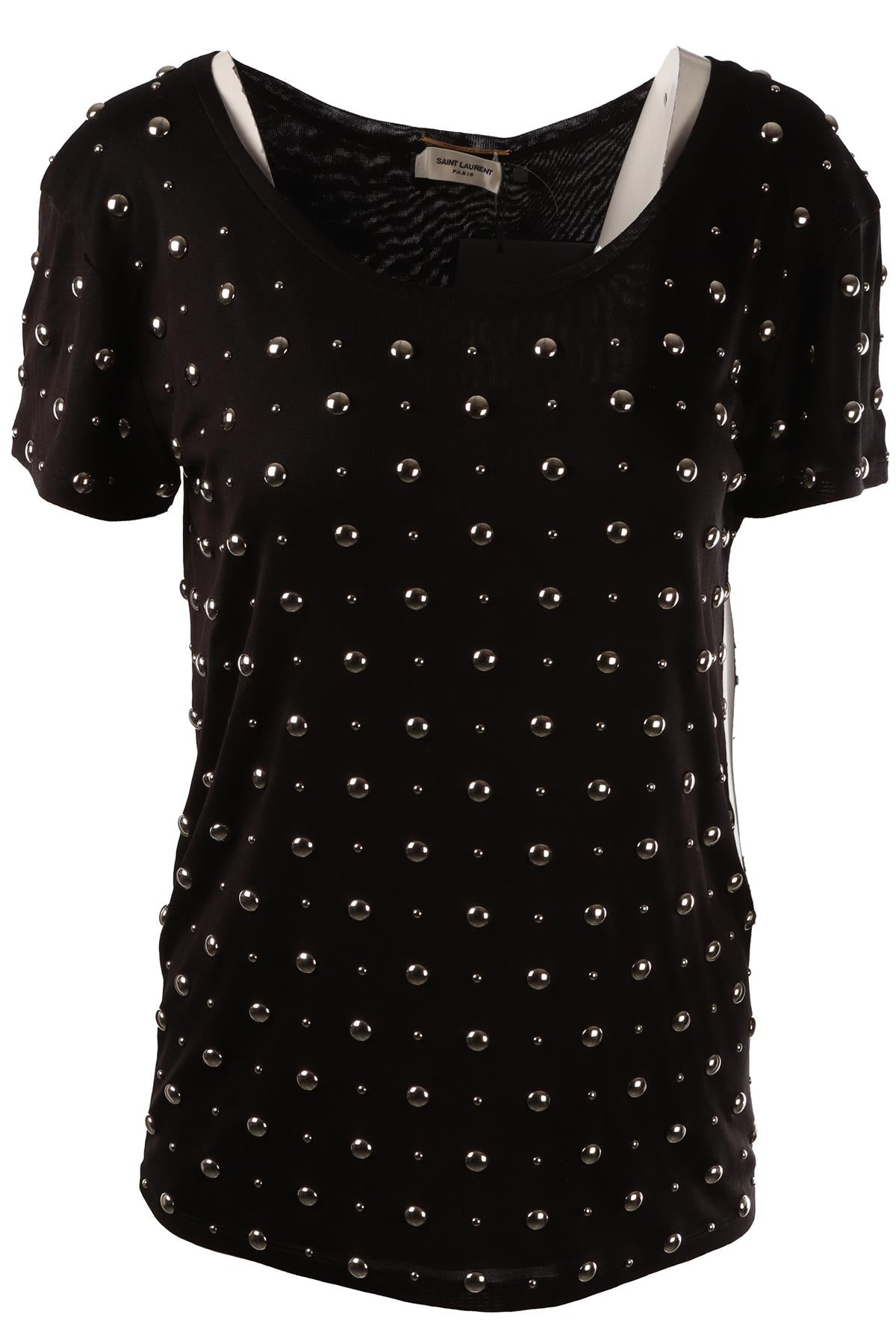 BLACK SILK T-SHIRT