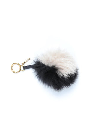 FENDI BLACK FUR BAG CHARM