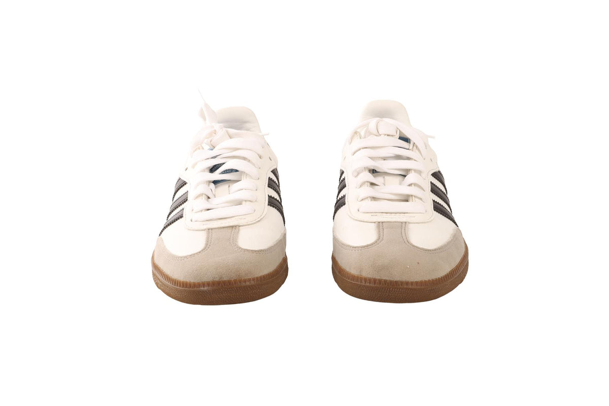 ADIDAS WHITE SAMBA VEGAN WHITE GUM SNEAKERS EU 39.5 UK 6 US 6.5