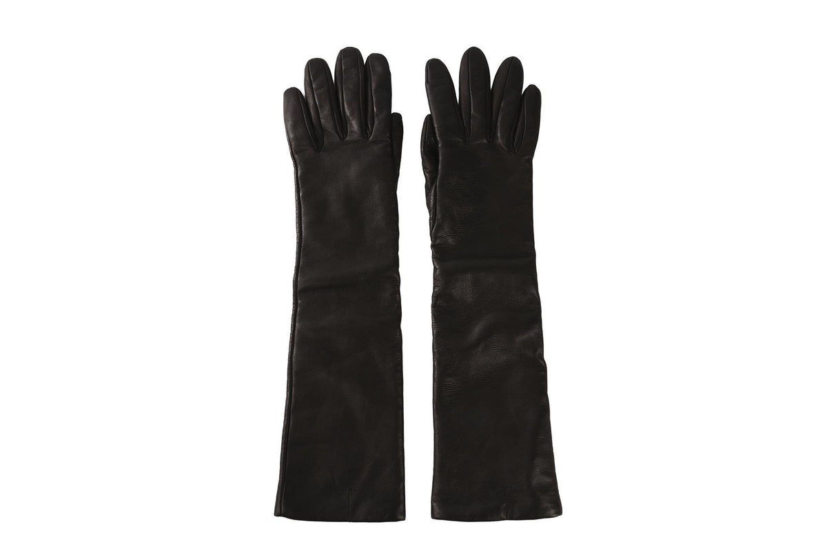 TOTEME BLACK LEATHER GLOVES SMALL