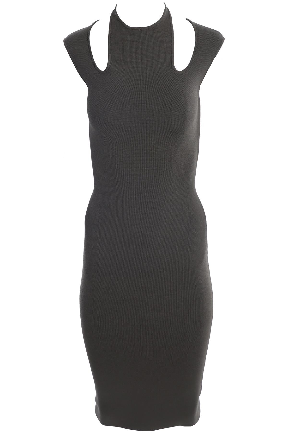 DION LEE GREEN KNIT MIDI DRESS UK 6