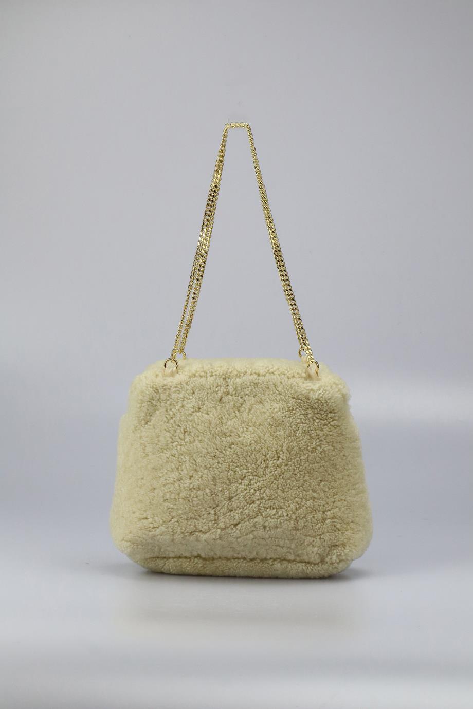 SABLYN CHAIN DETAIL SHEARLING SHOULDER BAG