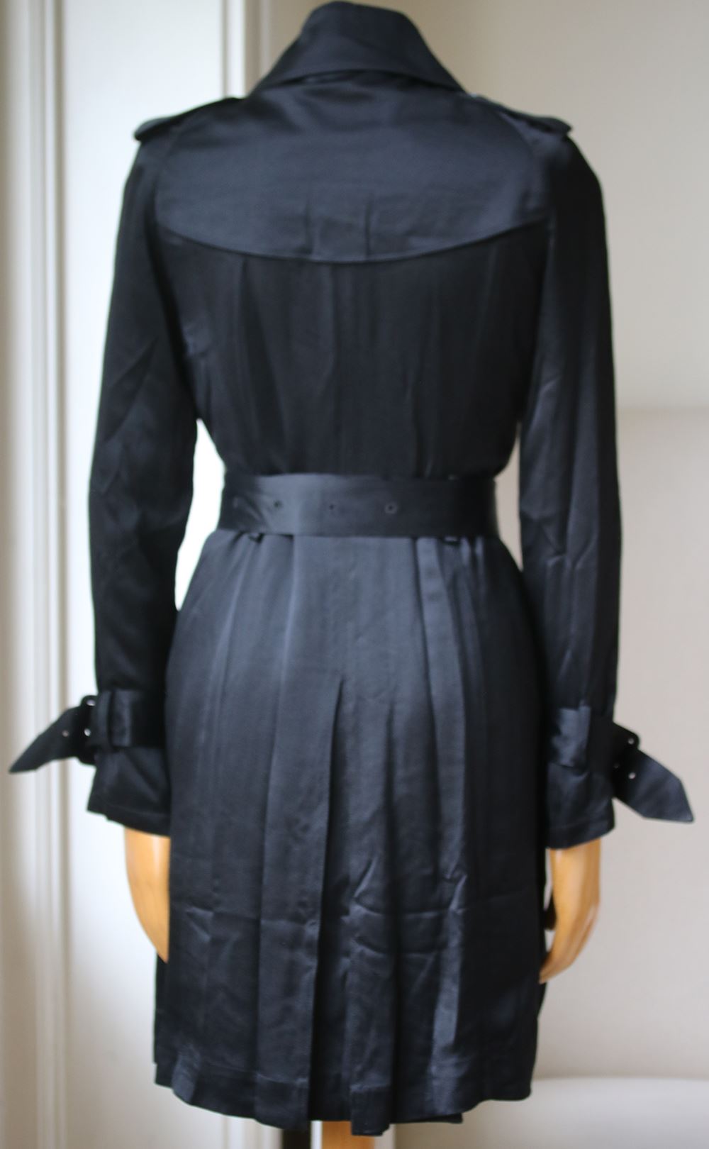 BURBERRY SILK CREPE DE CHINE TRENCH COAT UK 10