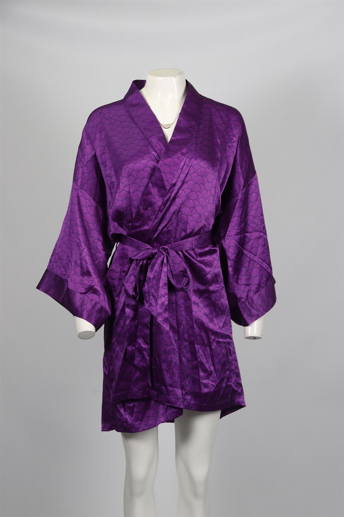 OLIVIA VON HALLE SILK ROBE ONE SIZE