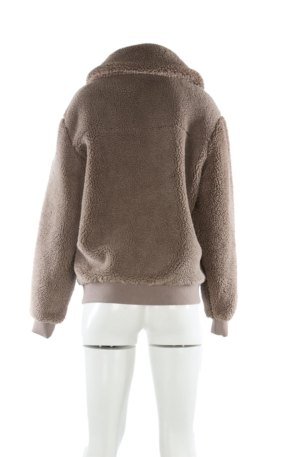 ALO YOGA TAUPE FLEECE JACKET MEDIUM