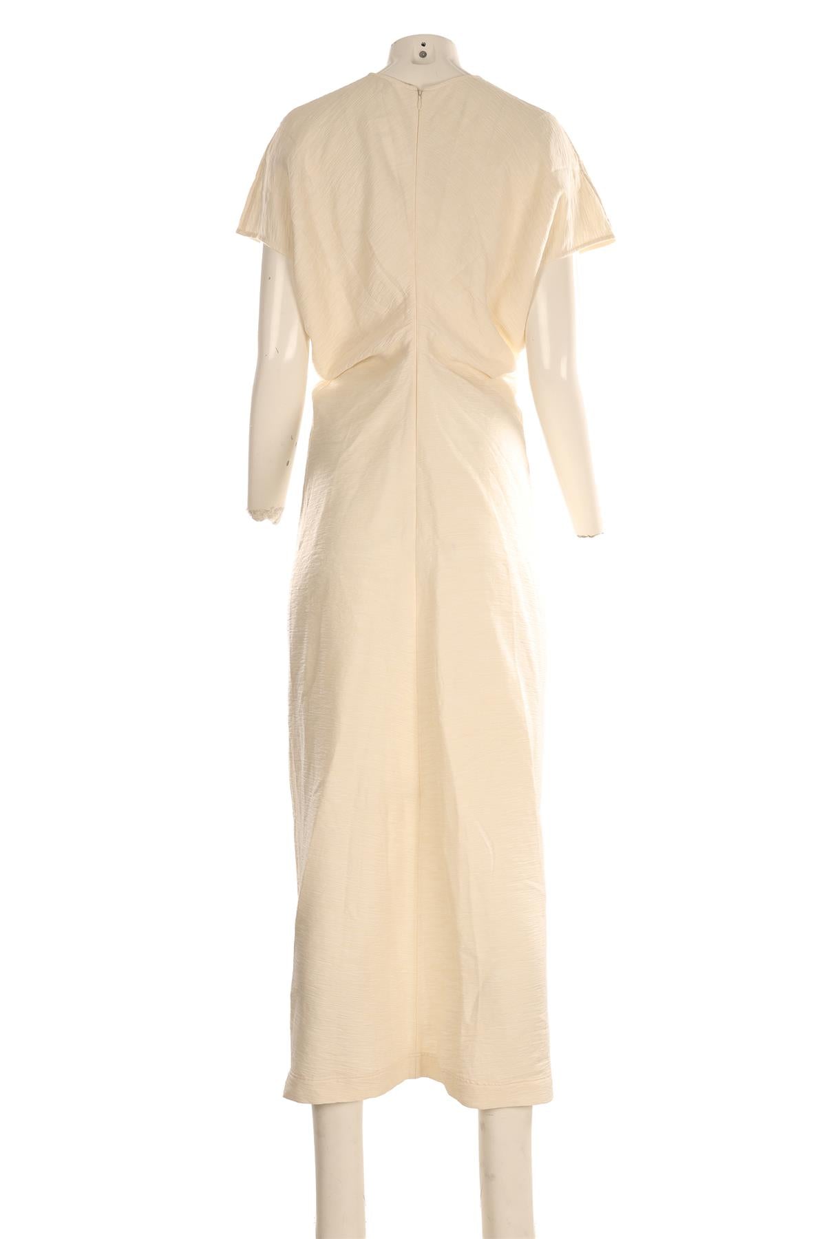 TOTEME CREAM CREPE MAXI DRESS EU 40 UK 10