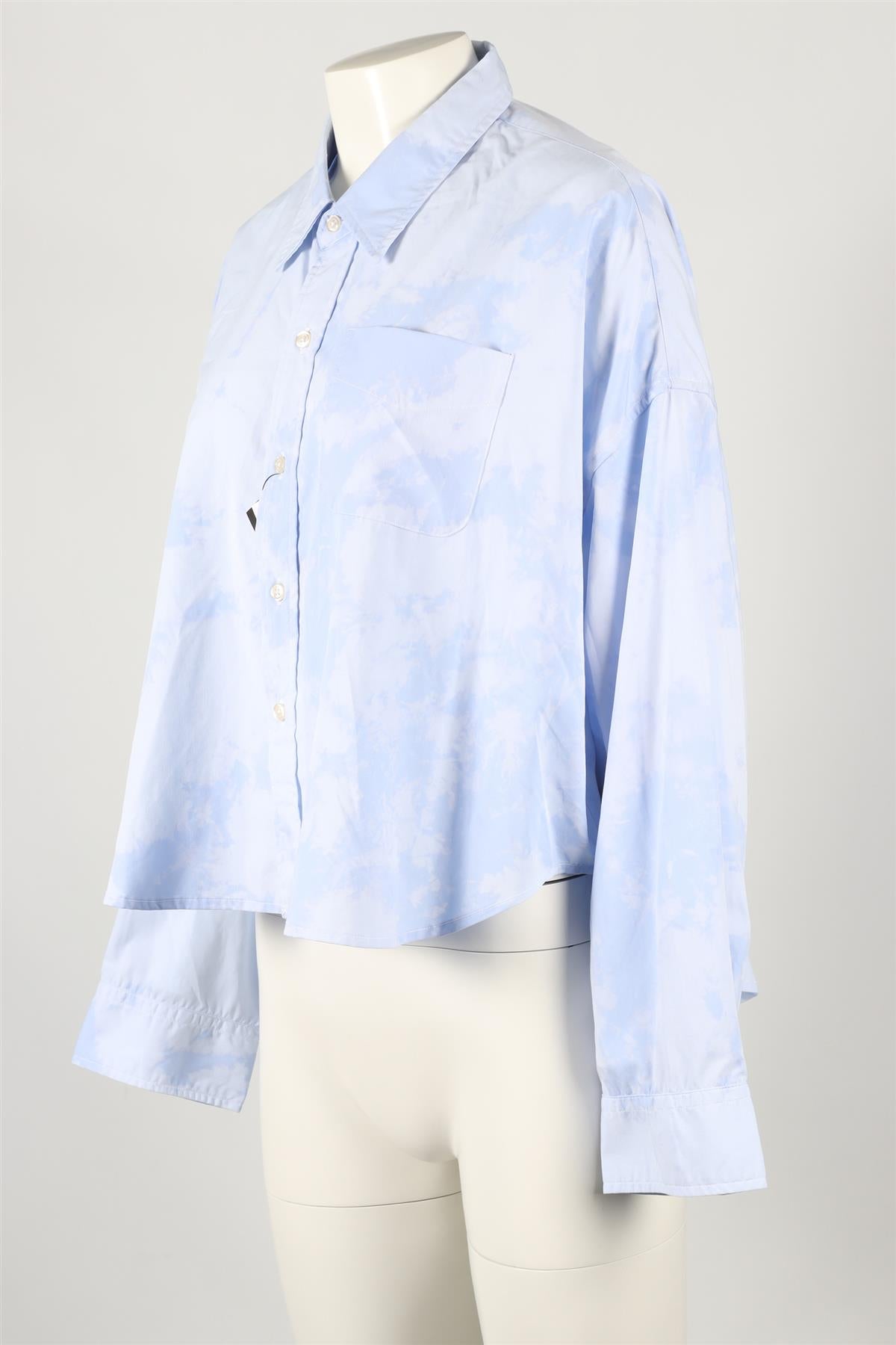 R13 BLUE TWILL SHIRT XSMALL