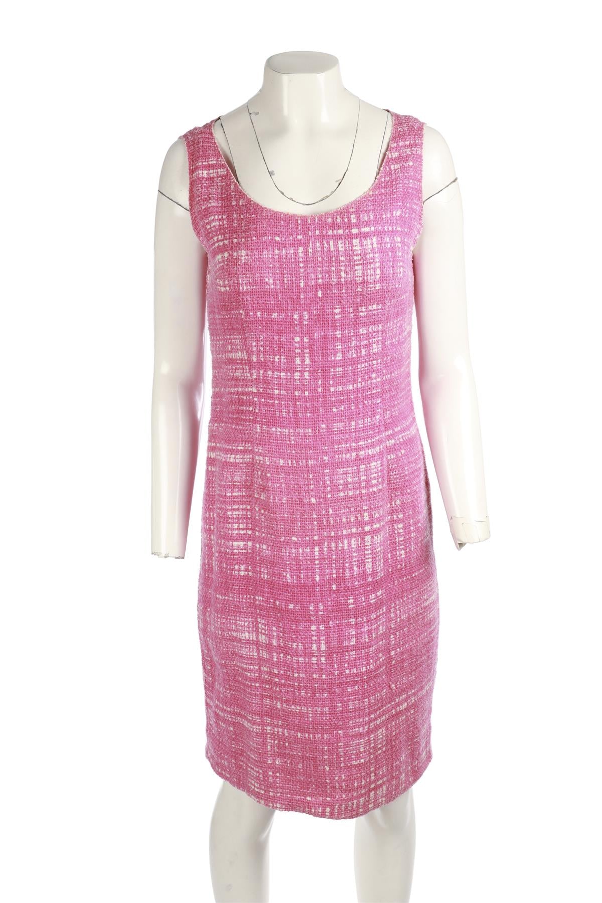 PRADA PINK COTTON MIDI DRESS IT 42 UK 10