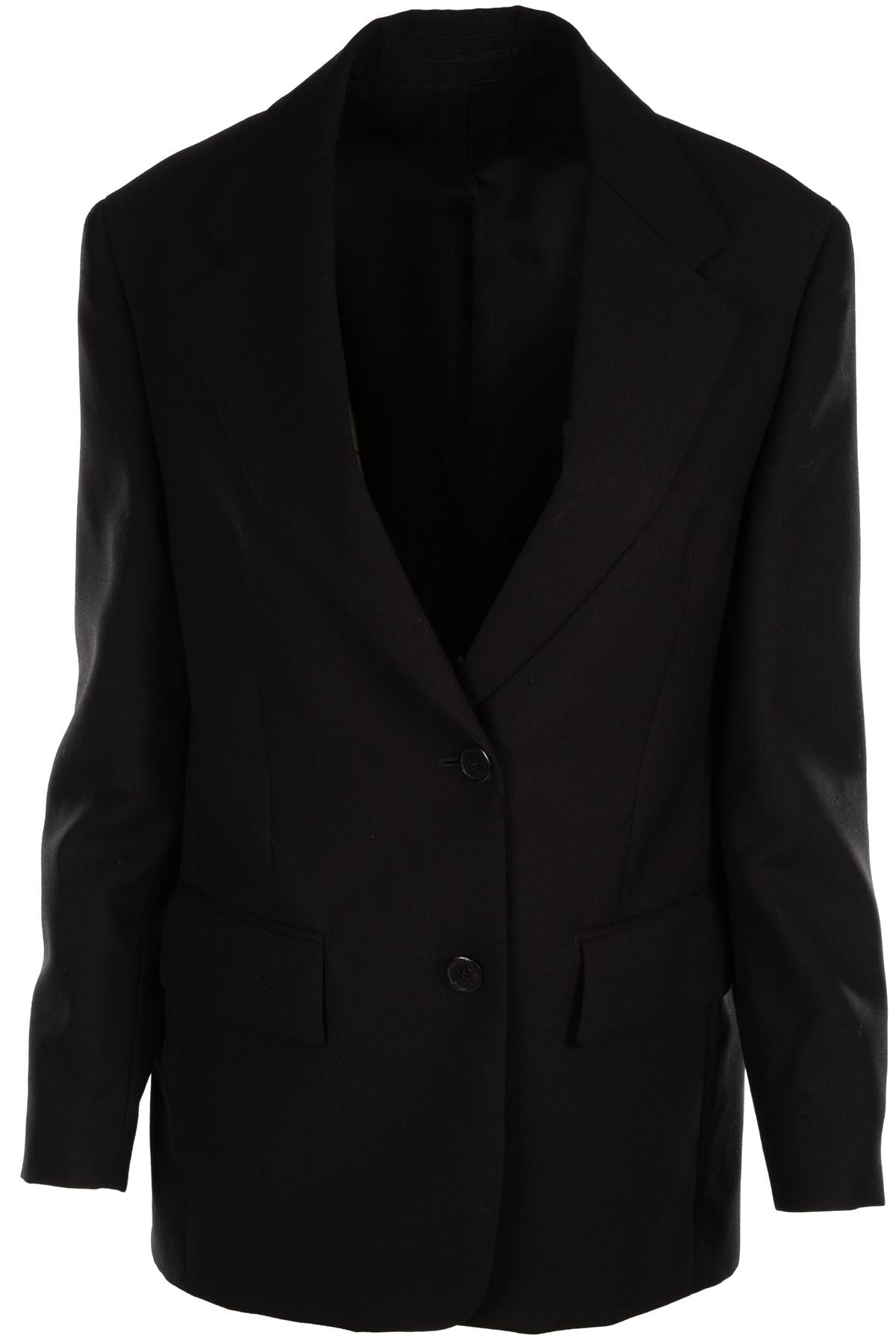 PRADA BLACK WOOL BLAZER IT 38 UK 6