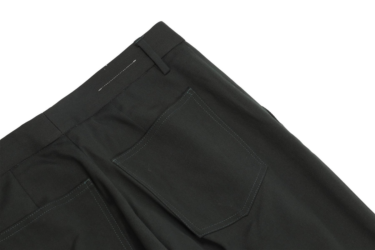 MM6 MAISON MARGIELA GREEN MEN'S WOOL STRAIGHT LEG PANTS IT 46 UK/US 30