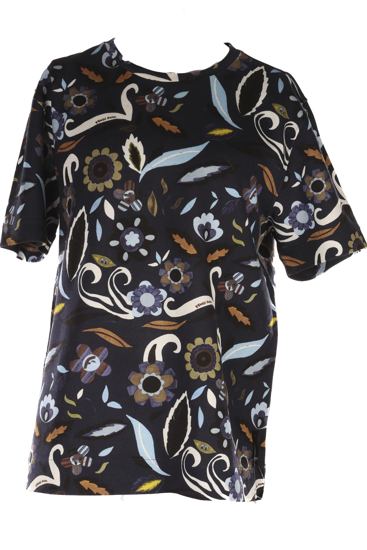 FENDI MULTI MEN'S COTTON T-SHIRT