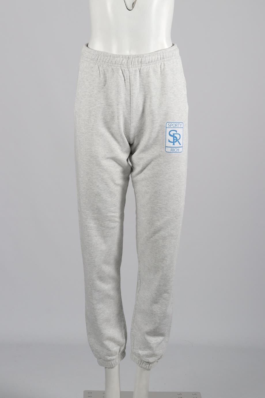 SPORTY AND RICH COTTON BLEND TRACK PANTS SMALL