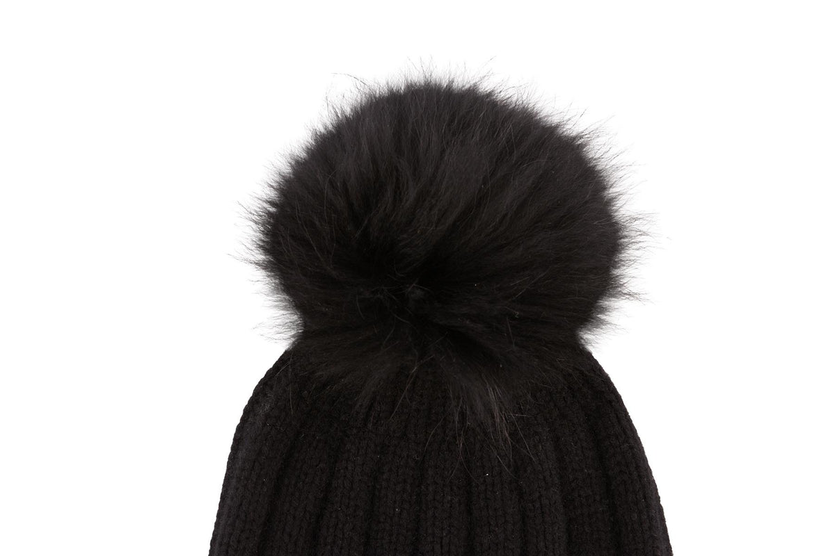JOSEPH BLACK CASHMERE BEANIE ONE SIZE