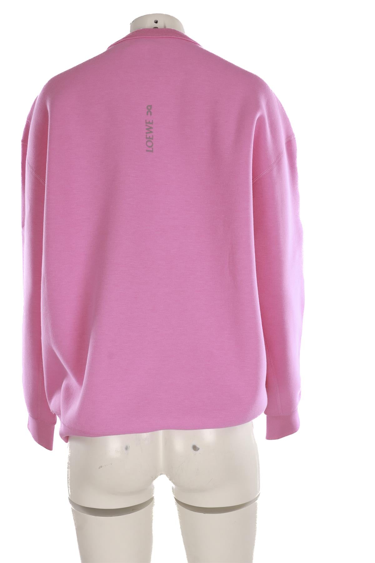 LOEWE + ON PINK JERSEY SWEATSHIRT XSMALL