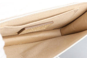JACQUEMUS WHITE LE SAC RIVIERA LEATHER SHOULDER BAG