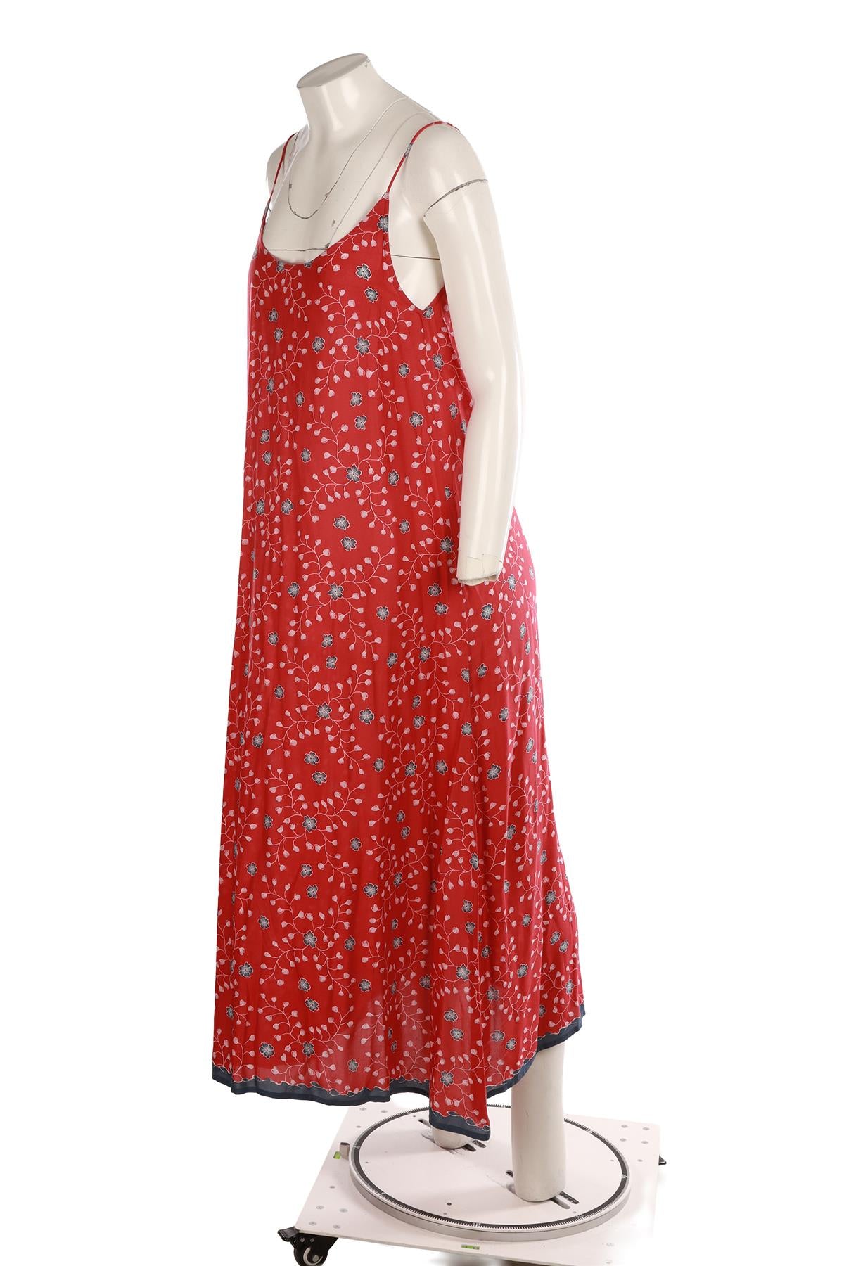 NATALIE MARTIN RED SILK MIDI DRESS XSMALL