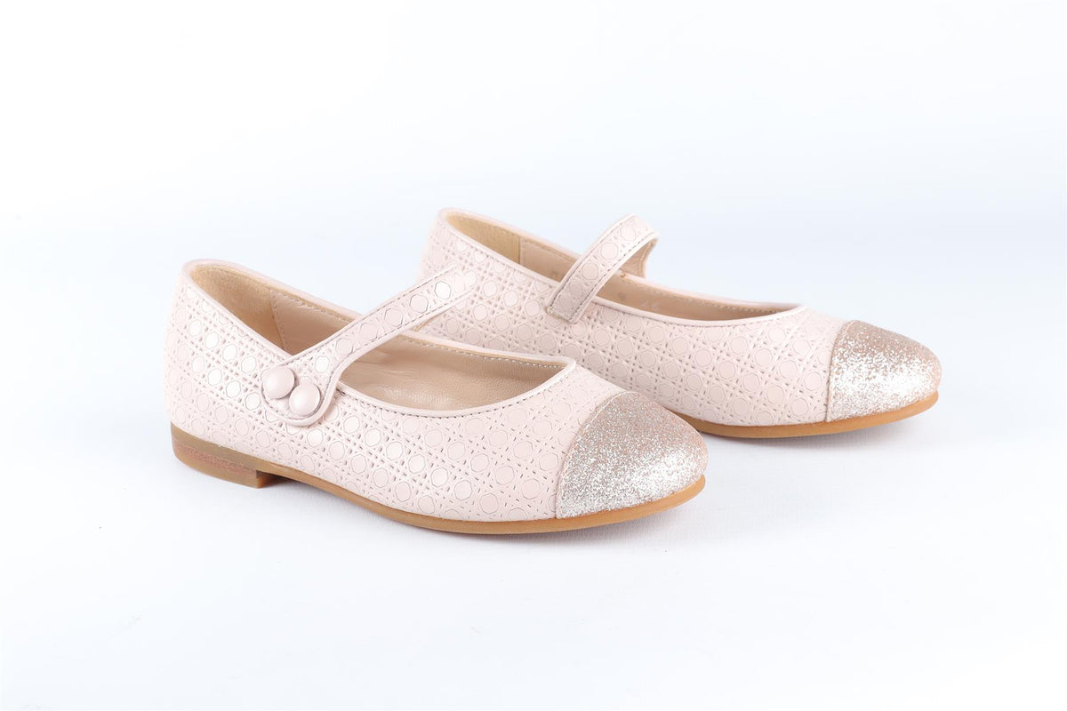CHRISTIAN DIOR PINK KIDS GIRLS LEATHER BALLET FLATS EU 26 UK 8.5 US 9