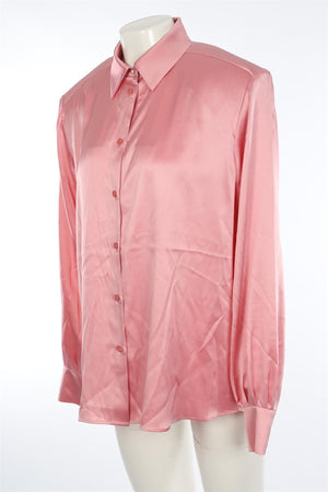 MAGDA BUTRYM PINK SILK SHIRT FR 36