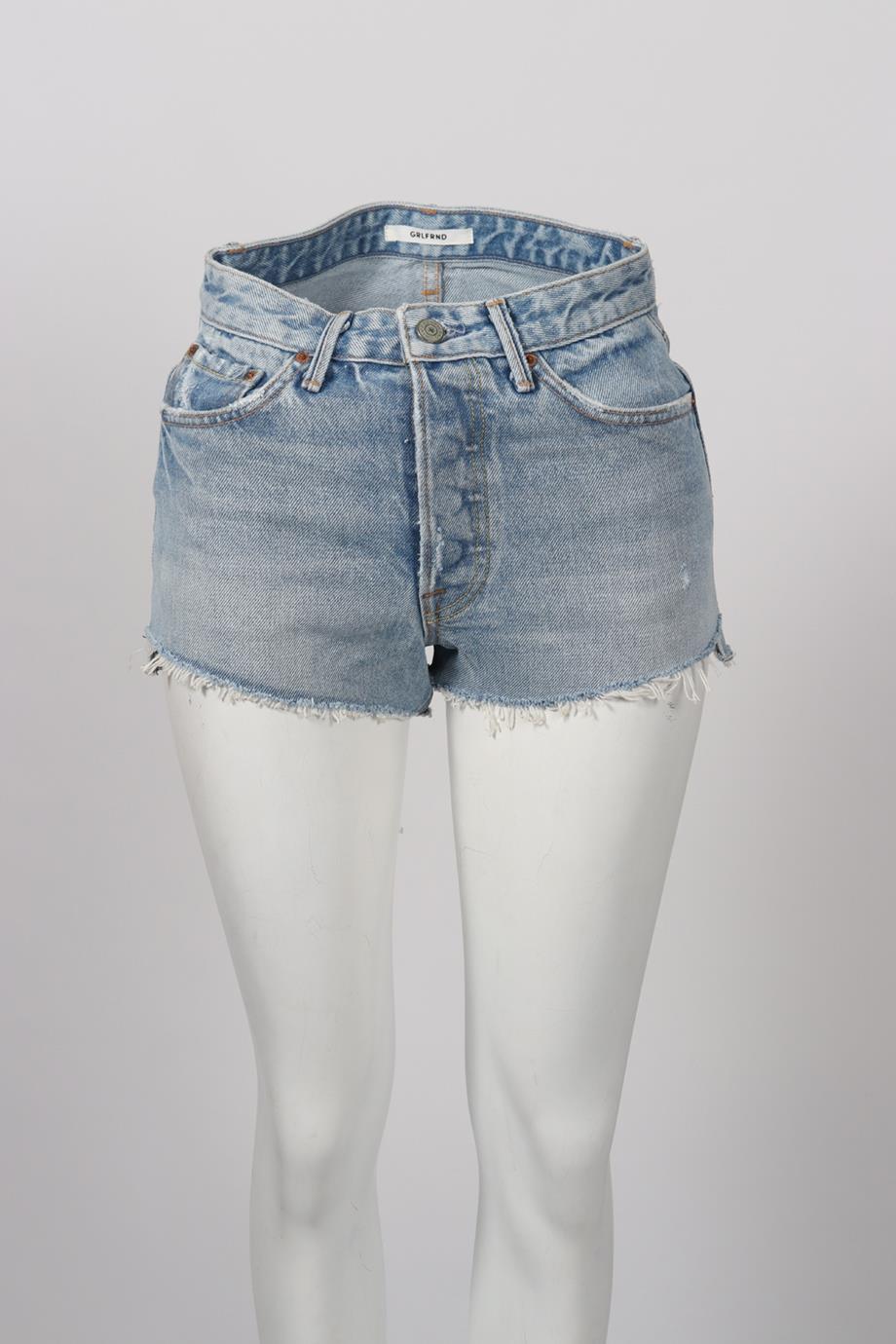 GRLFRND HIGH RISE DENIM SHORTS W25 UK 6-8