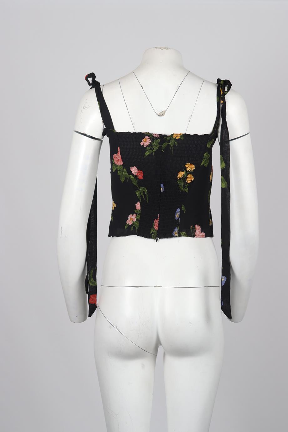REFORMATION FLORAL PRINT CREPE TOP US 6 UK 10