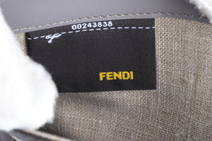FENDI BUSTINA BROWN LEATHER CLUTCH