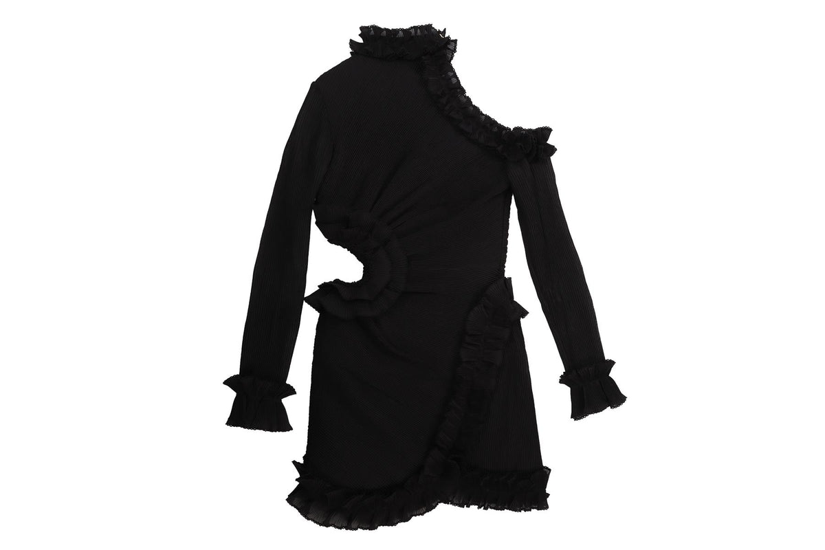 ZIMMERMANN BLACK MESH MINI DRESS 0 UK 8