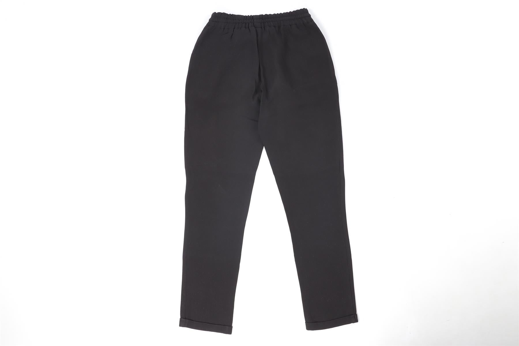 STELLA MCCARTNEY BLACK CREPE TAPERED PANTS IT 34 UK 2