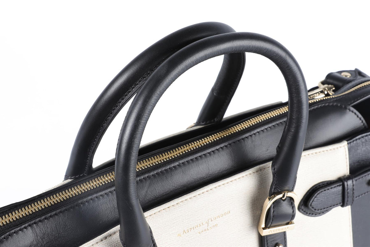 ASPINAL OF LONDON MULTICOLOUR MARYLEBONE MEDIUM LEATHER TOTE BAG