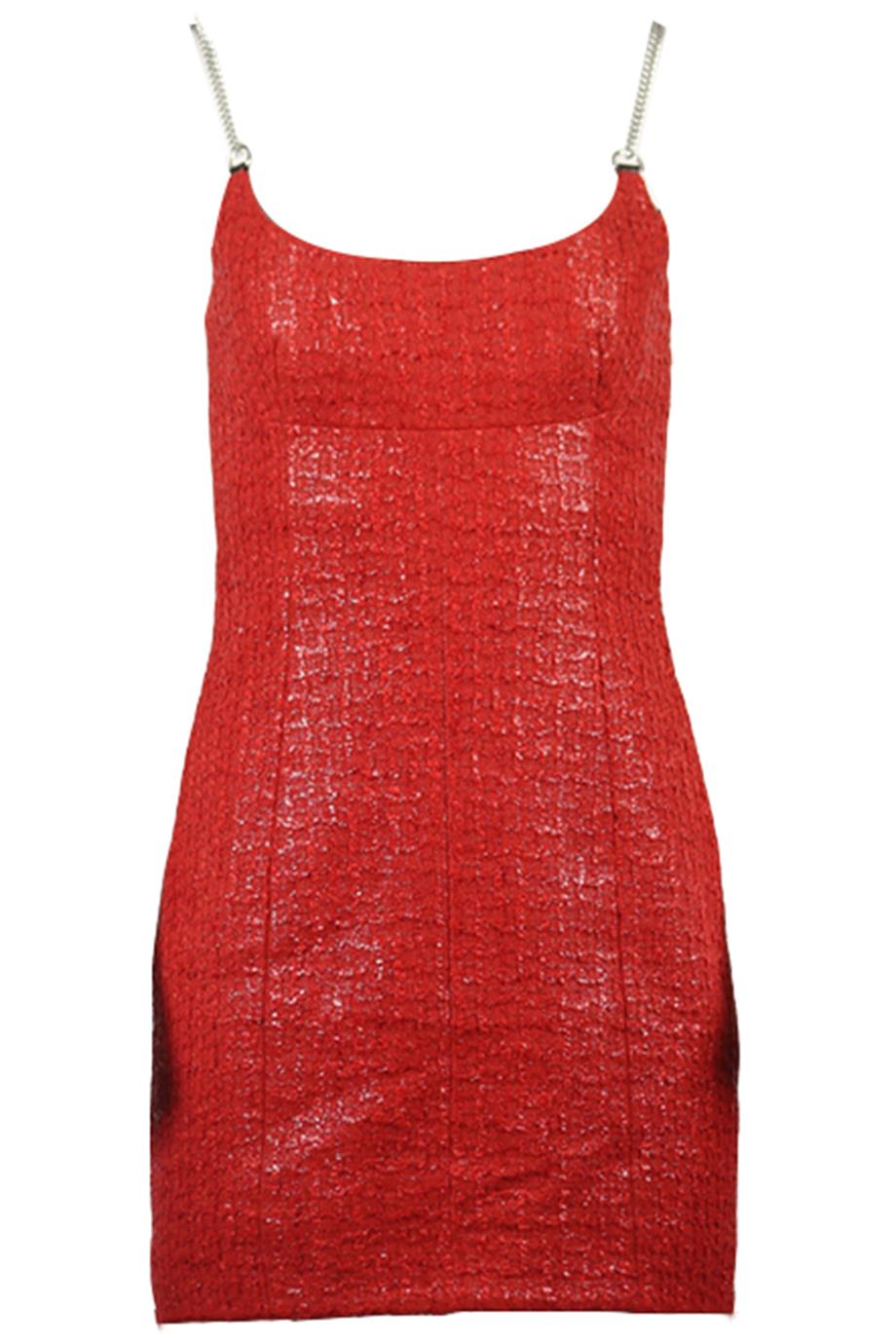 ALEXANDER WANG TWEED COTTON BLEND MINI DRESS US 4 UK 8