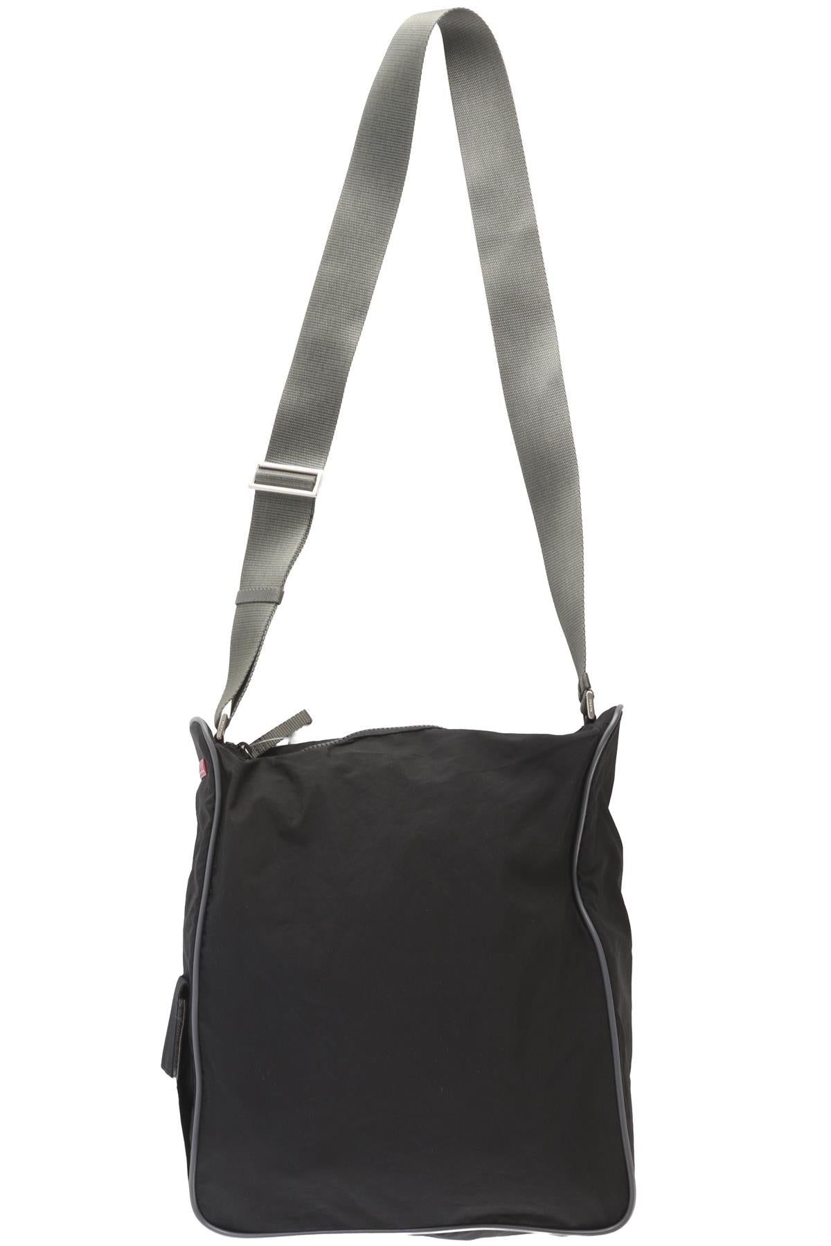 PRADA BLACK LINEA ROSSA NYLON CROSSBODY BAG