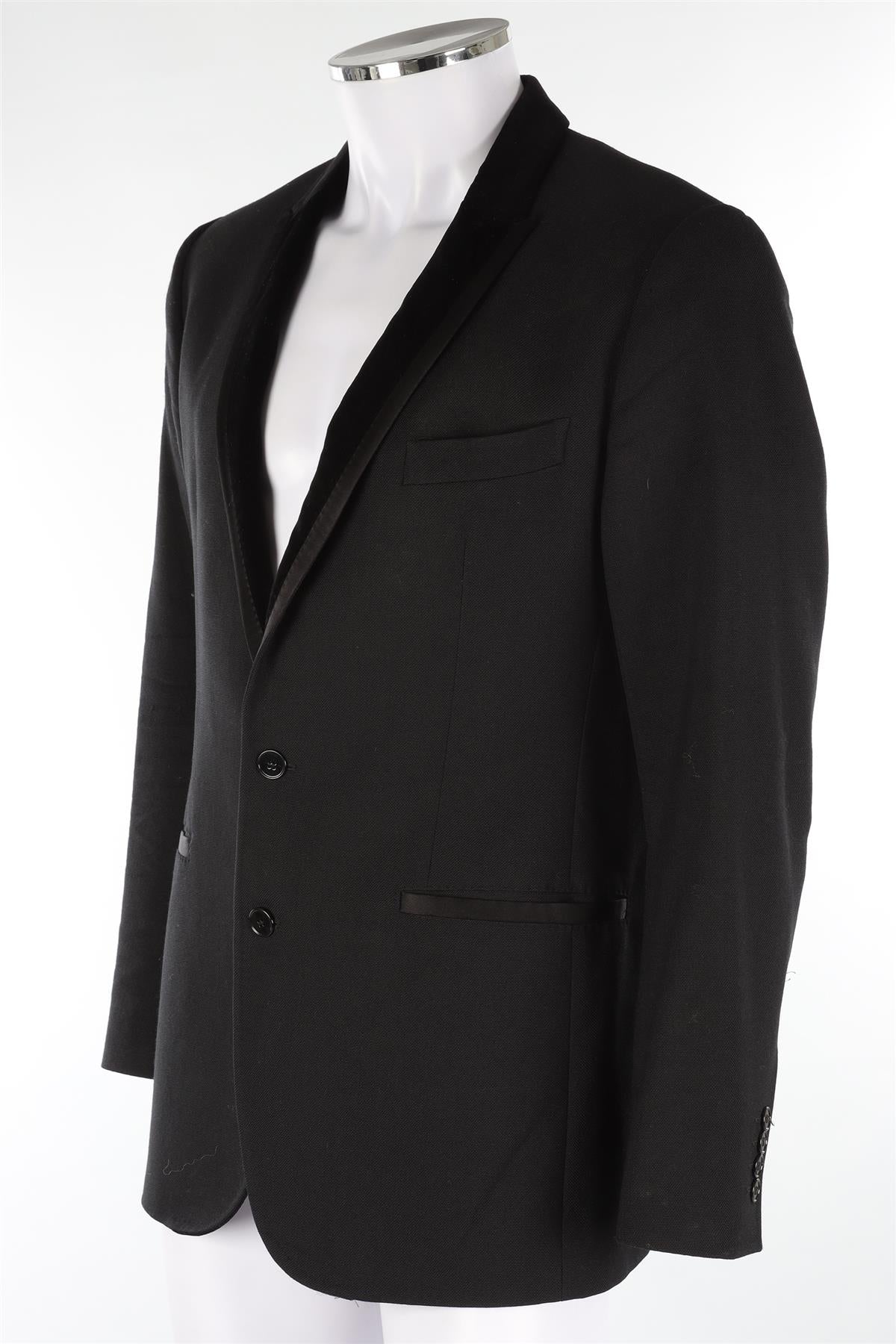 DOLCE & GABBANA BLACK MEN'S MARTINI WOOL BLAZER IT 50