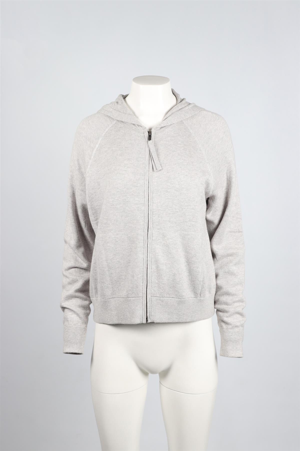 NAKED CASHMERE GREY COTTON BLEND HOODIE SMALL