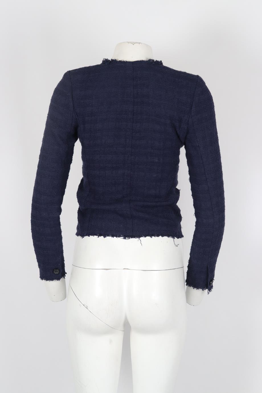 ISABEL MARANT ÉTOILE TWEED COTTON BLEND JACKET FR 34 UK 6