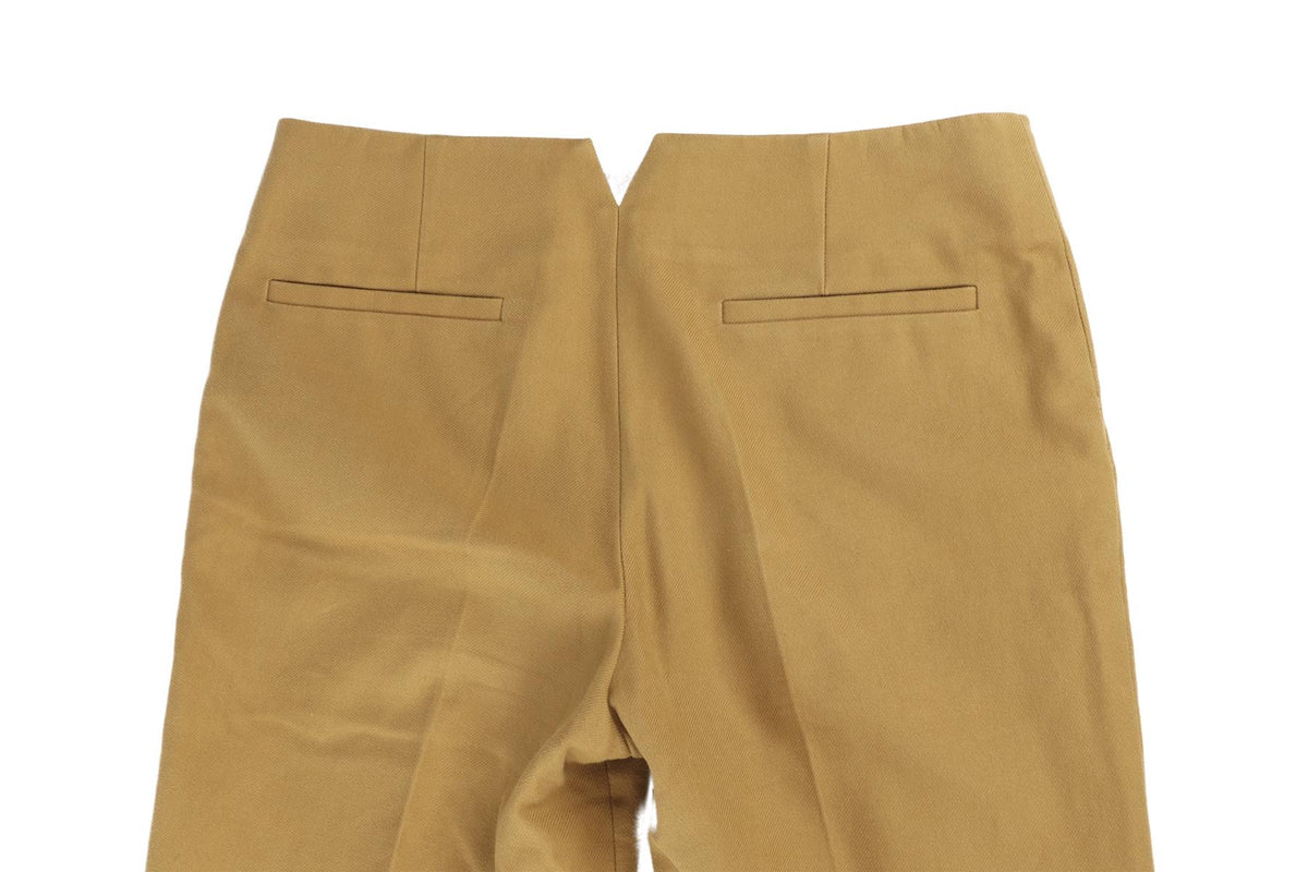 CHLOÉ TAN COTTON FLARED PANTS FR 36 UK 8