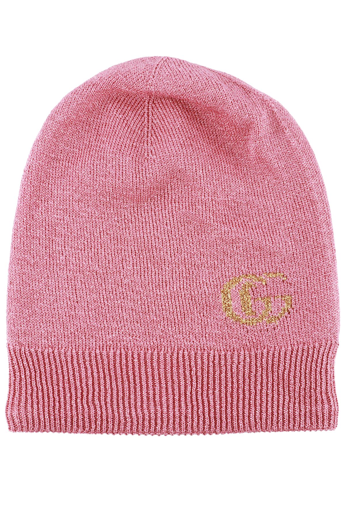 GUCCI PINK GG KNIT BEANIE MEDIUM
