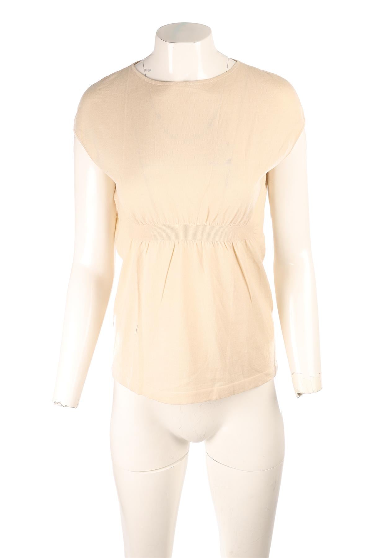 ALEXANDER MCQUEEN BEIGE WOOL TOP MEDIUM