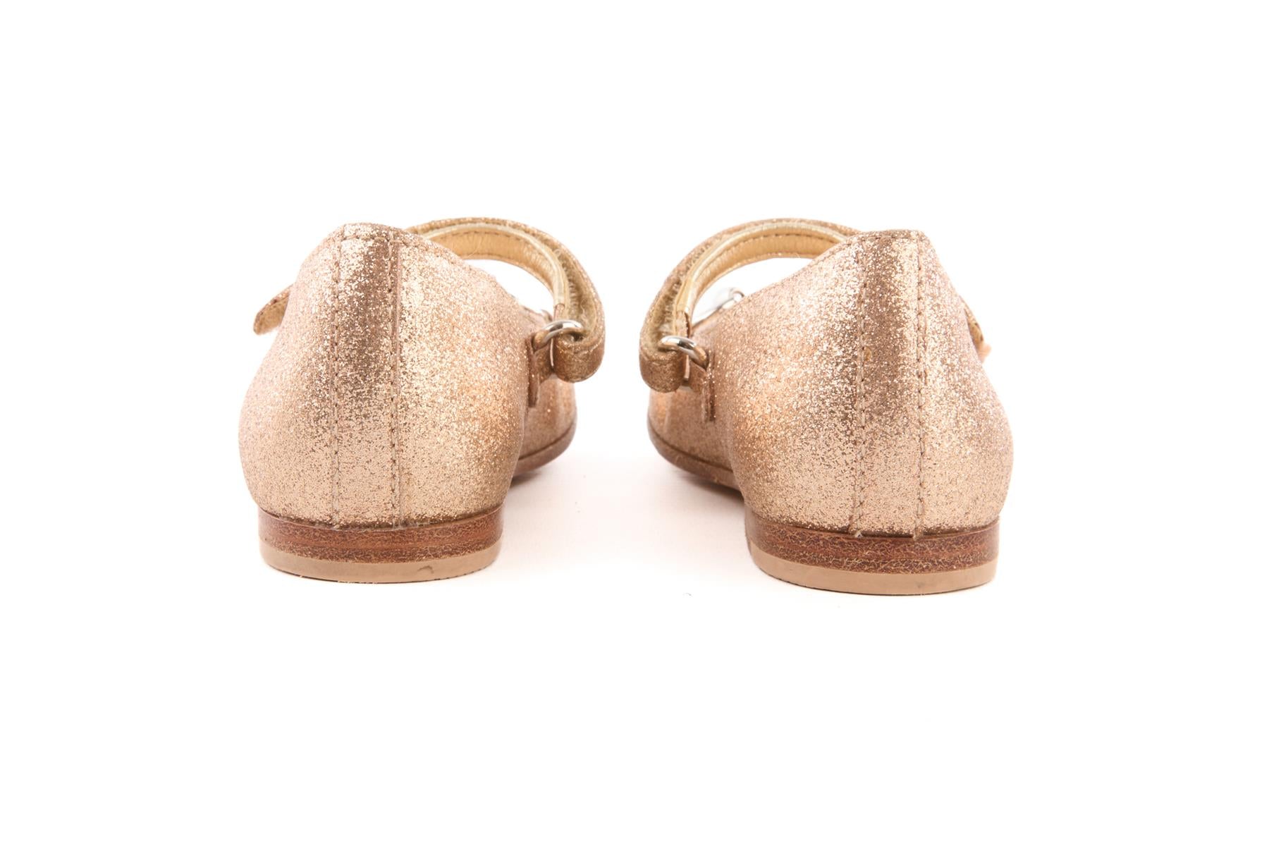 GUCCI GOLD KIDS GIRLS BALLET FLATS EU 23 UK 6 US 7