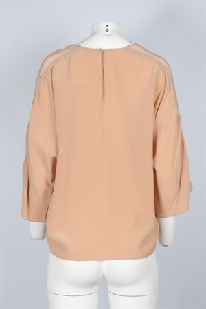 CHLOÉ BEIGE COTTON TOP FR 40 UK 12