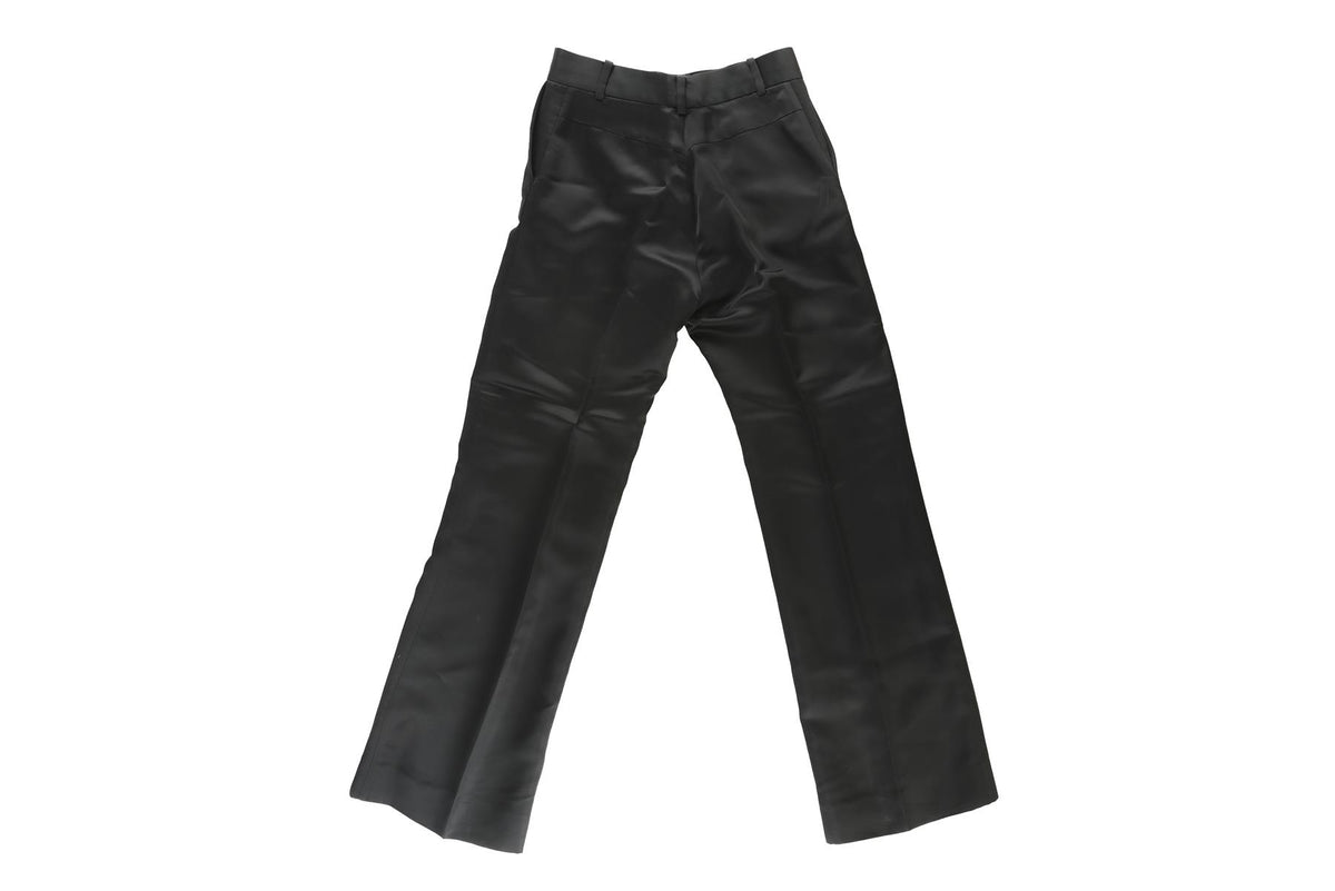 BELLA FREUD GREEN SATIN FLARED PANTS UK 10